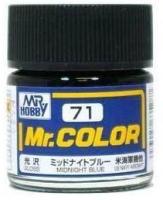 Краска акриловая Mr_Hobby Midnight Blue _полуночный синий__ глянцевая_ 10 мл _C71_