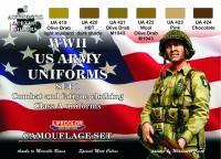 Набор из 6 акриловых красок Lifecolor, WW2 US Army Uniforms, set 1 (CS 17)