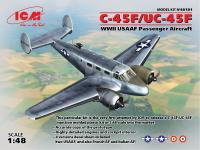 1/48 C-45F/UC-45F, пассажирский самолёт ВВС США II МВ (ICM, 48181)