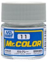 Краска акриловая Mr_Hobby Light Gull Gray _светло-серый залив__ полуглянцевая_ 10 мл _С11_