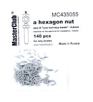 Шестигранная гайка_ 140шт__ шляпка 0_8мм_ диам_посад_отв_ 0_6мм _MC435055_