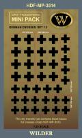 Немецкие чёрные кресты для наземной техники_ Сет 1_2 Основа для белых крестов из набора HDF-MP-3513