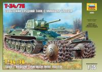 1/35 Танк _Т-34/76_ с минным тралом _3580_