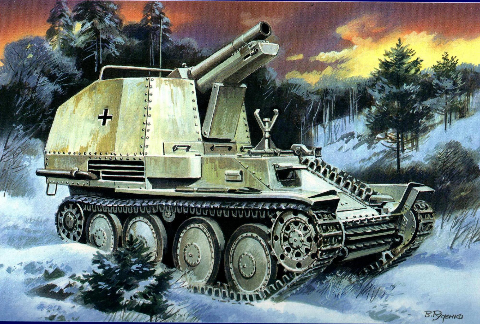 1/72 Самоходная артиллерийская установка Sd.Kfz. 138/1M Bizon (UM, UM346) -  МурманХобби