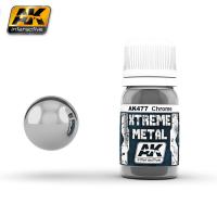 Xtreme Metal Chrome (Хром), для аэрографа, эмаль (AK477)