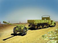 1/35 V3000S/SS M Maultier германский грузовой автомобиль с пушкой 7_62 см Pak 36 _r _ _ICM_ 35803_