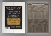 1/35 Немецкие номера для наземной техники_ Вариант 1_ Контурные_ белые и чёрные _HDF-DT-3506_