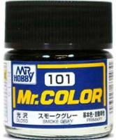 Краска акриловая Mr.Hobby Smoke Gray (дымно-серый), глянцевая, 10 мл (C101)