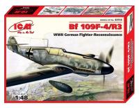 1/48 Немецкий самолет истребитель Bf 109F-4/R3 2МВ (ICM, 48106)