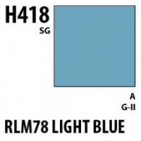Краска акриловая Mr.Hobby RLM78 Light Blue (светло-синий), полуглянцевая, 10 мл (H418)
