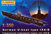 1/350 Немецкая подводная лодка U-boat type IXA/B (235005)