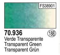 Краска Model Color, Transparent Green, 17 мл (Vallejo, 70936)