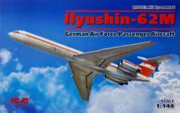 1/144 Ильюшин-62М_ Пассажирский самолет ВВС Германии _ICM_ 14406_