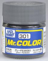 Краска акриловая Mr.Hobby Gray FS36081 (серый), полуглянцевая, 10 мл (C301)