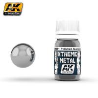 Краска Xtreme Metal Polished Aluminium (полир.алюминий), эмаль, 30мл (AK481)