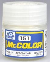 Краска акриловая Mr.Hobby White Pearl (белый перламутр), перламутровая, 10 мл (C151)