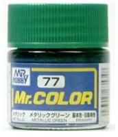 Краска акриловая Mr_Hobby Metallic Green _зеленый металлик__ 10 мл _C77_