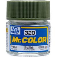 Краска акриловая Mr_Hobby Dark Green _темно-зеленый__ полуглянцевая_ 10 мл _C320_