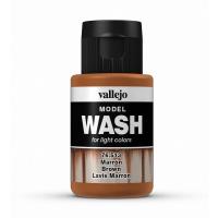 Смывка Vallejo Model Wash, Brown (коричневая), для светлых цветов, 35мл (Vallejo, 76513)