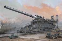 1/72 Нем_ железнодорожная 80см пушка _Dora_ _HobbyBoss_ 82911_