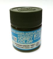 Краска акриловая Mr_Hobby Russian Green 4BO _зеленый 4БО__ матовая_ 10 мл _H511_