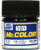Краска акриловая Mr_Hobby Smoke Gray _дымно-серый__ глянцевая_ 10 мл _C101_