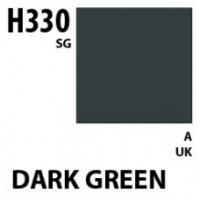 Краска акриловая Mr.Hobby Dark Green BS381C/641 (темно-зеленый), полуглянцевая, 10 мл (H330)