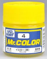 Краска акриловая Mr_Hobby Yellow _базовый желтый__ глянцевая_ 10 мл _С4_