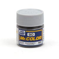 Краска акриловая Mr_Hobby Shine Silver _Сверкающее серебро__ металлик_ 10 мл _C90_