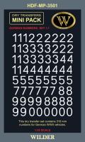 Немецкие номера для наземной техники_ Сет 1_1 Сплошные_ белые_ высота 310 мм _HDF-MP-3501_