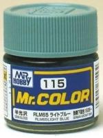 Краска акриловая Mr_Hobby RLM65 Light Blue _светло-синий__ полуглянцевая_ 10 мл _C115_