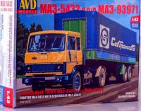 1/43 Автомобиль  МАЗ-5432 с п/п МАЗ-93971 _AVD_ 7041_
