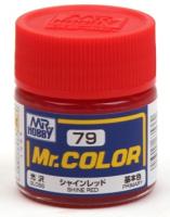 Краска акриловая Mr_Hobby Shine Red _ослепительный красный__ глянцевая_ 10 мл _C79_