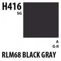 Краска акриловая Mr.Hobby RLM66 Black Gray (черно-серый), полуглянцевая, 10 мл (H416)