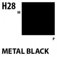 Краска акриловая Mr.Hobby Metal Black (черный металл), металлик, 10 мл (H28)