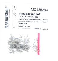 Пуленепробиваемый болт_ 140 шт__ шляпка 0_7мм_ диам_посад_отв_ 0_5мм _MC435243_