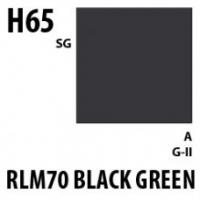 Краска акриловая Mr.Hobby RLM70 Black Green (черно-зеленый), полуглянцевая, 10 мл (H65)
