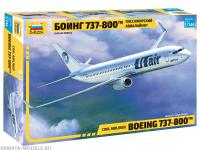 1/144 Пассажирский авиалайнер _Боинг 737-800_ _Звезда_ 7019_
