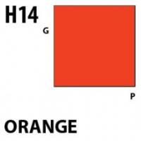 Краска акриловая Mr.Hobby Orange (оранжевый), глянцевая, 10 мл (H14)