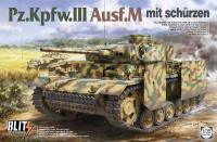 1/35 Немецкий танк Pz_Kpfw_III Ausf_M mit schurzen _Takom_ 8002_