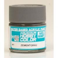 Краска акриловая Mr.Hobby Zementgrau (серый цемент), матовая, 10 мл (H455)