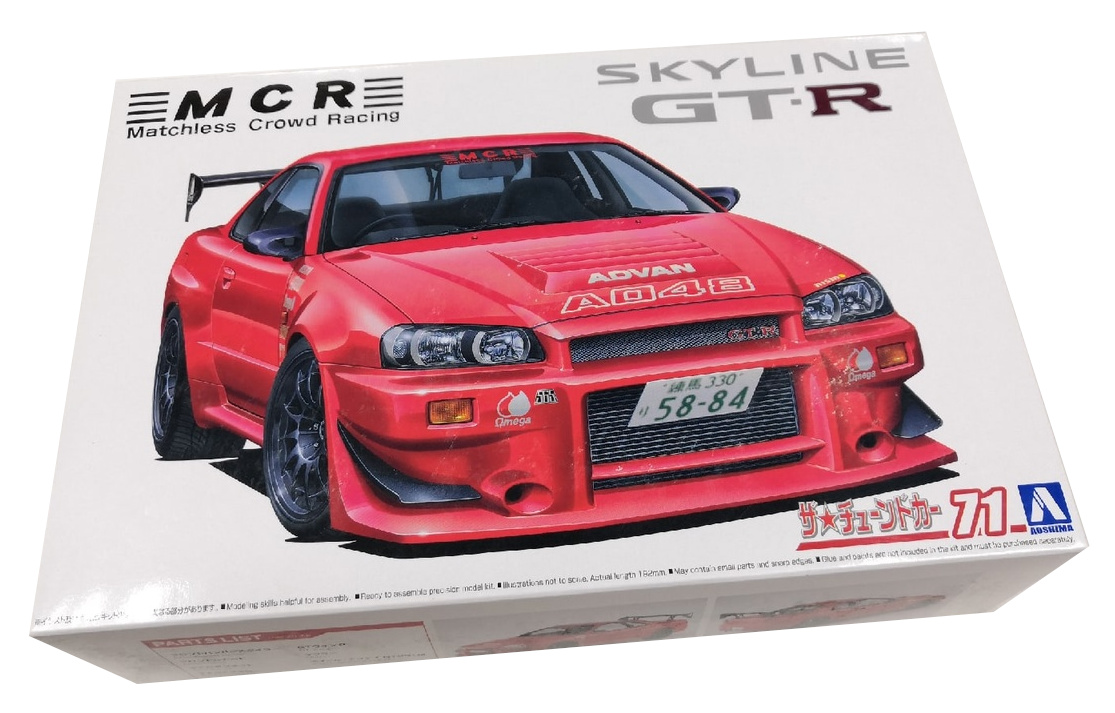 1/24 Автомобиль Nissan Skyline GT-R R34 MCR (Aoshima, 06351) - МурманХобби