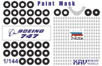 1/144 Окрасочная маска на Boeing 747-8 _Звезда_ _KAV_ M144010_