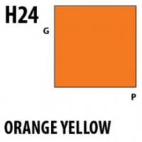 Краска акриловая Mr.Hobby Orange Yellow (желто-оранжевый), глянцевая, 10 мл (H24)