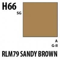 Краска акриловая Mr.Hobby RLM79 Sandy Brown (песчано-коричневый), полуглянцевая, 10 мл (H66)