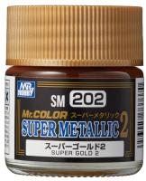 Краска Super Metallic Super Gold 2 _золото__ 10мл _Mr_Hobby_ SM202_