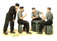 1/35 Немецкие танкисты играющие в карты_ WWII _3525_