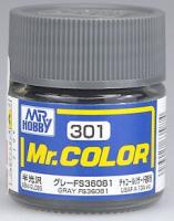 Краска акриловая Mr_Hobby Gray FS36081 _серый__ полуглянцевая_ 10 мл _C301_