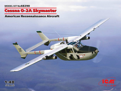 1/48 Cessna O-2A Skymaster_ Американский самолет-разведчик _ICM_ 48290_