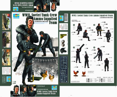 00411 Солдаты  советские танкисты с боеприпасами _1_35_